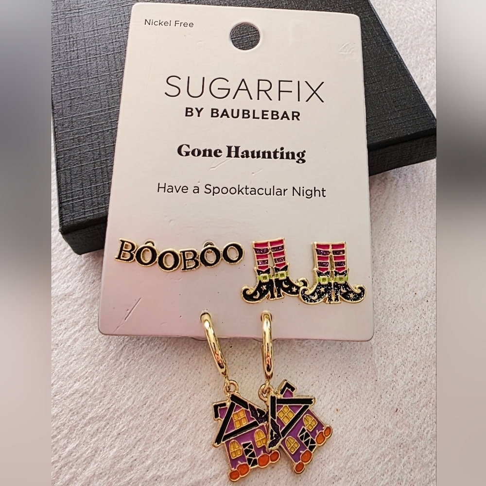 New Halloween Target SUGARFIX by BaubleBar Gone Haunting Statement Earrings lot